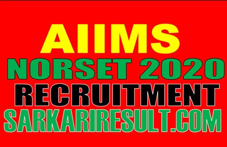 AIIMS NORSET Recruitment 2020