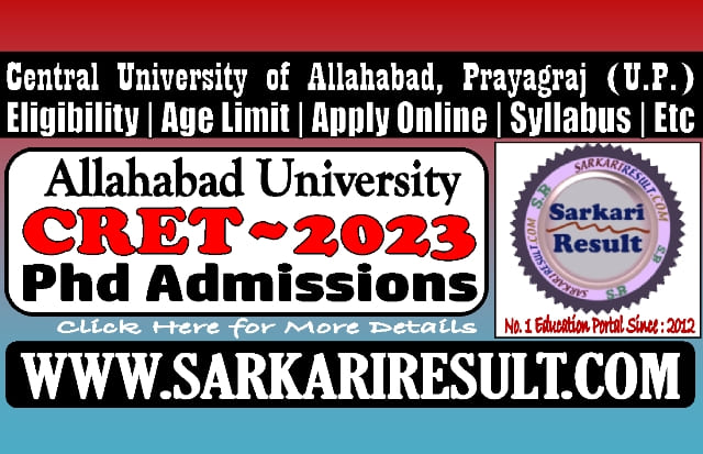 Sarkari Result AU CRET 2023 Online Form