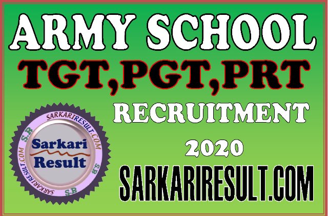 AWES Army School TGT PGT PRT Recruitment 2020