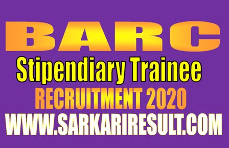 BARC Trainee Recruitment 2020-2021