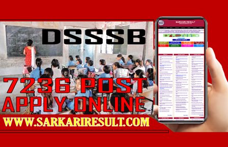 Sarkari Result DSSSB 02/2021 Online Form