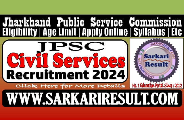 Sarkari Result JPSC Pre Online Form 2024
