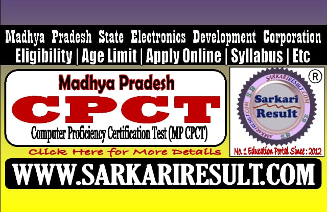 Sarkari Result MP CPCT Exam 2026