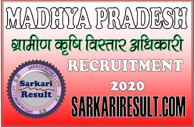 MP PEB Rural Agricultural Extension Officer Recruitment 2020