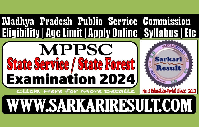 Sarkari Result MPPSC Pre Online Form 2024