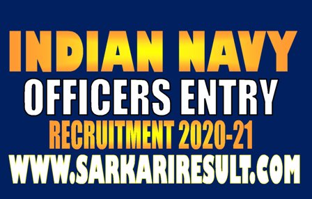 Join Indian Navy Officers Entry Online Form 2020