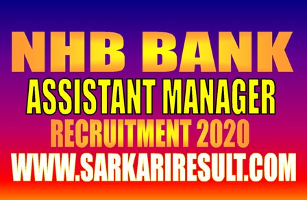 NHB Bank Assistant Manager Recruitment 2020