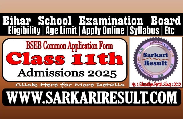 Sarkari Result OFSS Bihar Admissions 2025 Online Form