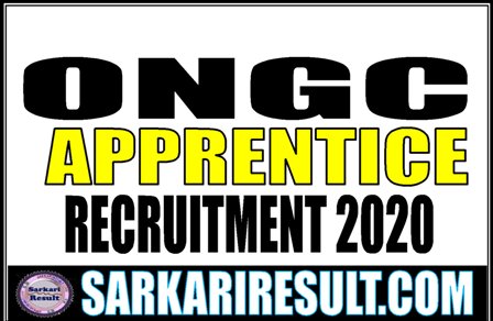 ONGC Apprentice Recruitment 2020
