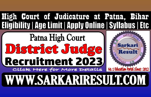Sarkari Result Bihar HJS Recruitment 2023