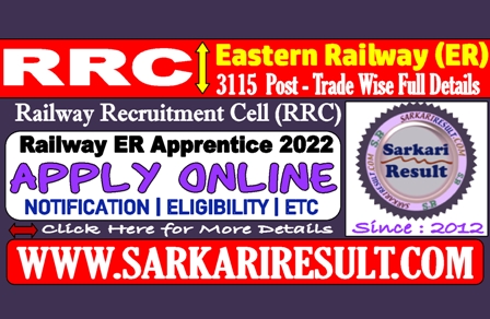 Sarkari Result RRC ER Appretice Recruitment 2022