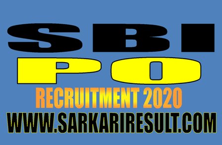 SBI PO Recruitment 2020