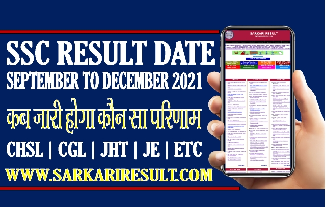 Sarkari Result SSC Result 2021