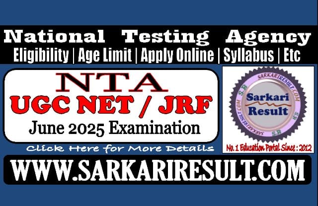 Sarkari Result NTA UGC NET 2025 Online Form