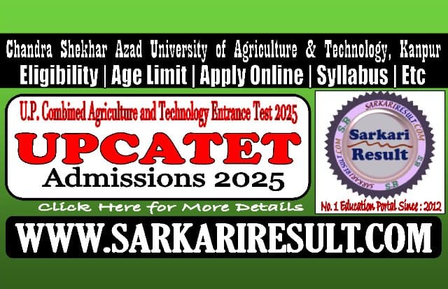 Sarkari Result UPCATET Admissions 2025