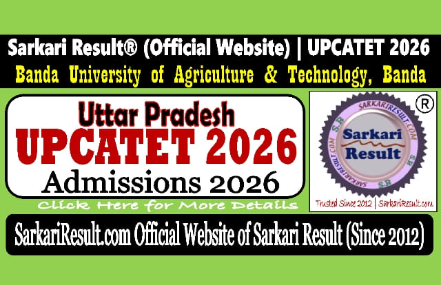 Sarkari Result UPCATET Admissions 2026