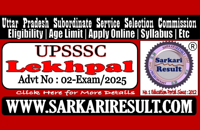 Sarkari Result UPSSSC Lekhpal Online Form 2026