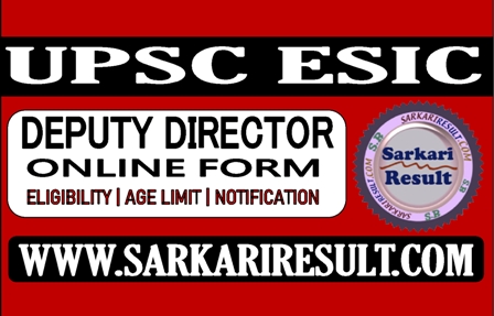 UPSC Deputy Director Exam 2021