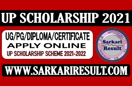 Sarkari Result UP Scholarship Apply Online Form 2021
