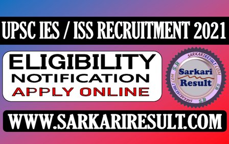 UPSC IES ISS 2021