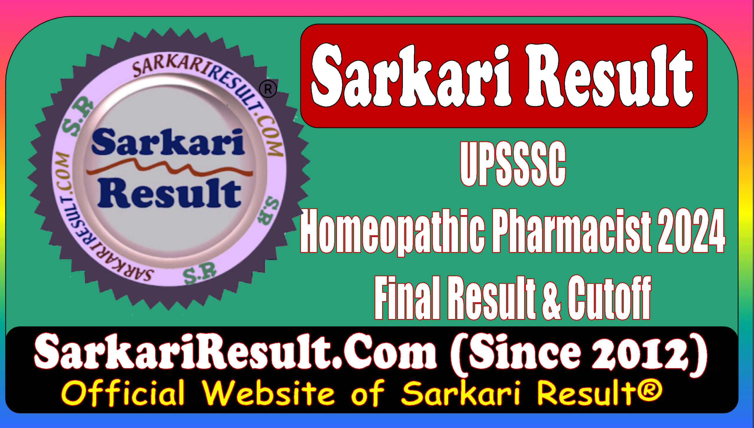 Result Flash : UPSSSC Homeopathic Pharmacist Final Result 2026 UPSSSC Homeopathic Pharmacist Final Result 2026
