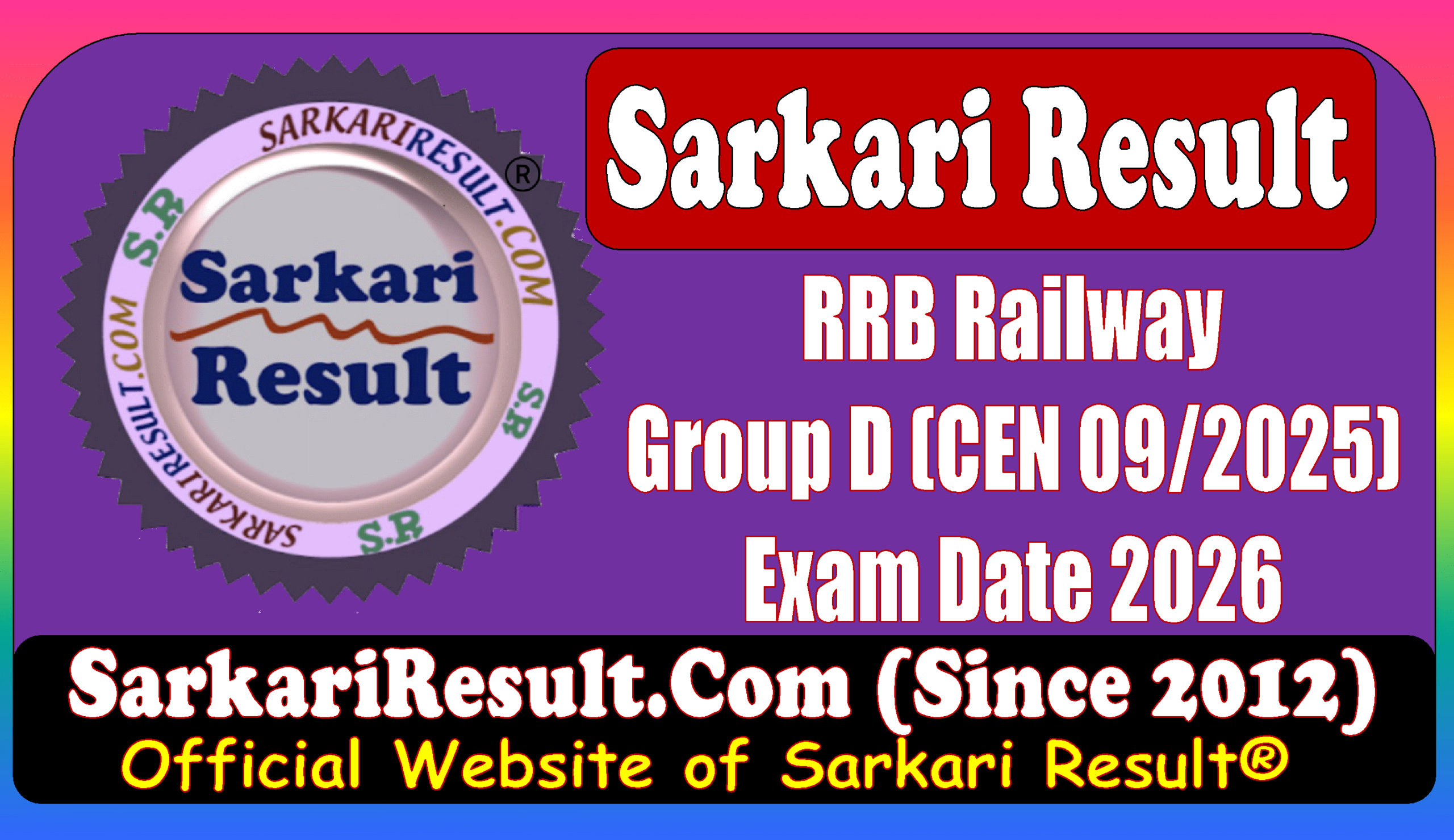 Railway RRB Exam Date Group D CEN 09/2025 Result Flash Official Railway RRB Exam Date Group D CEN 09/2025 Result Flash