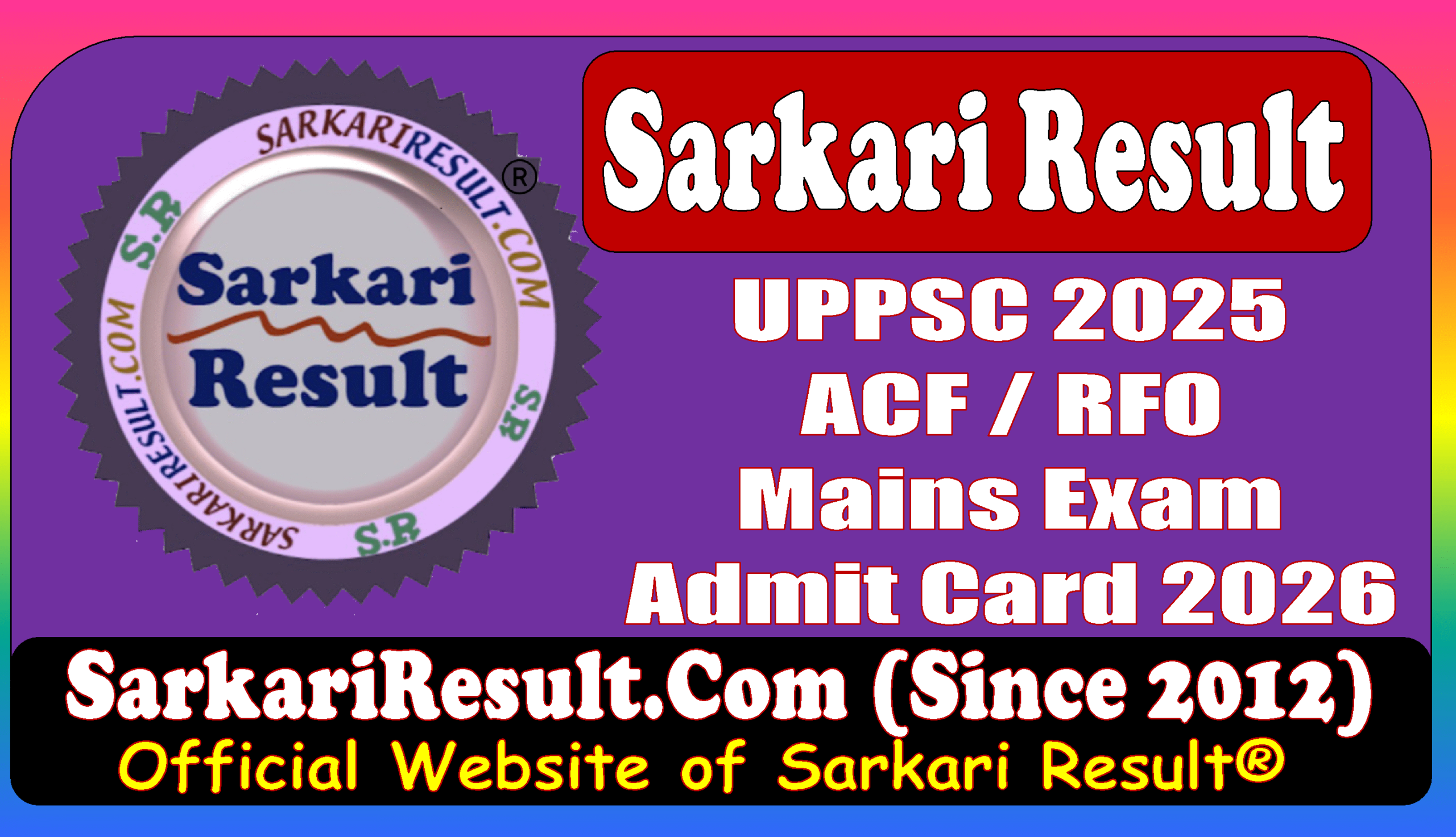 Result Flash : UPPSC ACF RFO Mains Exam Schedule 2026 PDF Result Flash : UPPSC ACF RFO Mains Exam Schedule 2026
