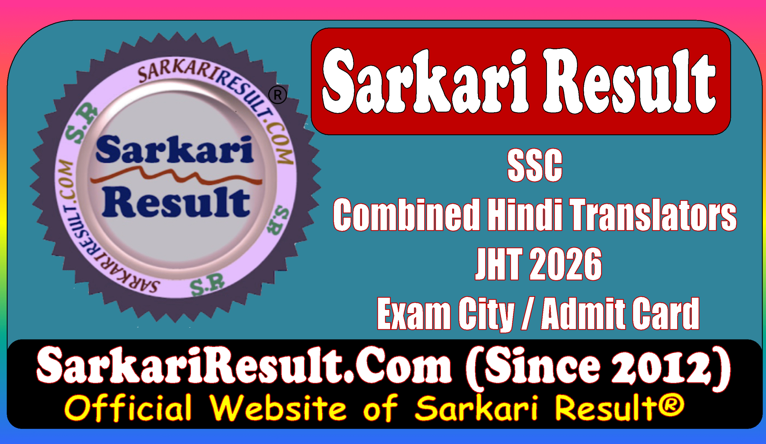 SSC JHT 2026 Exam Notice