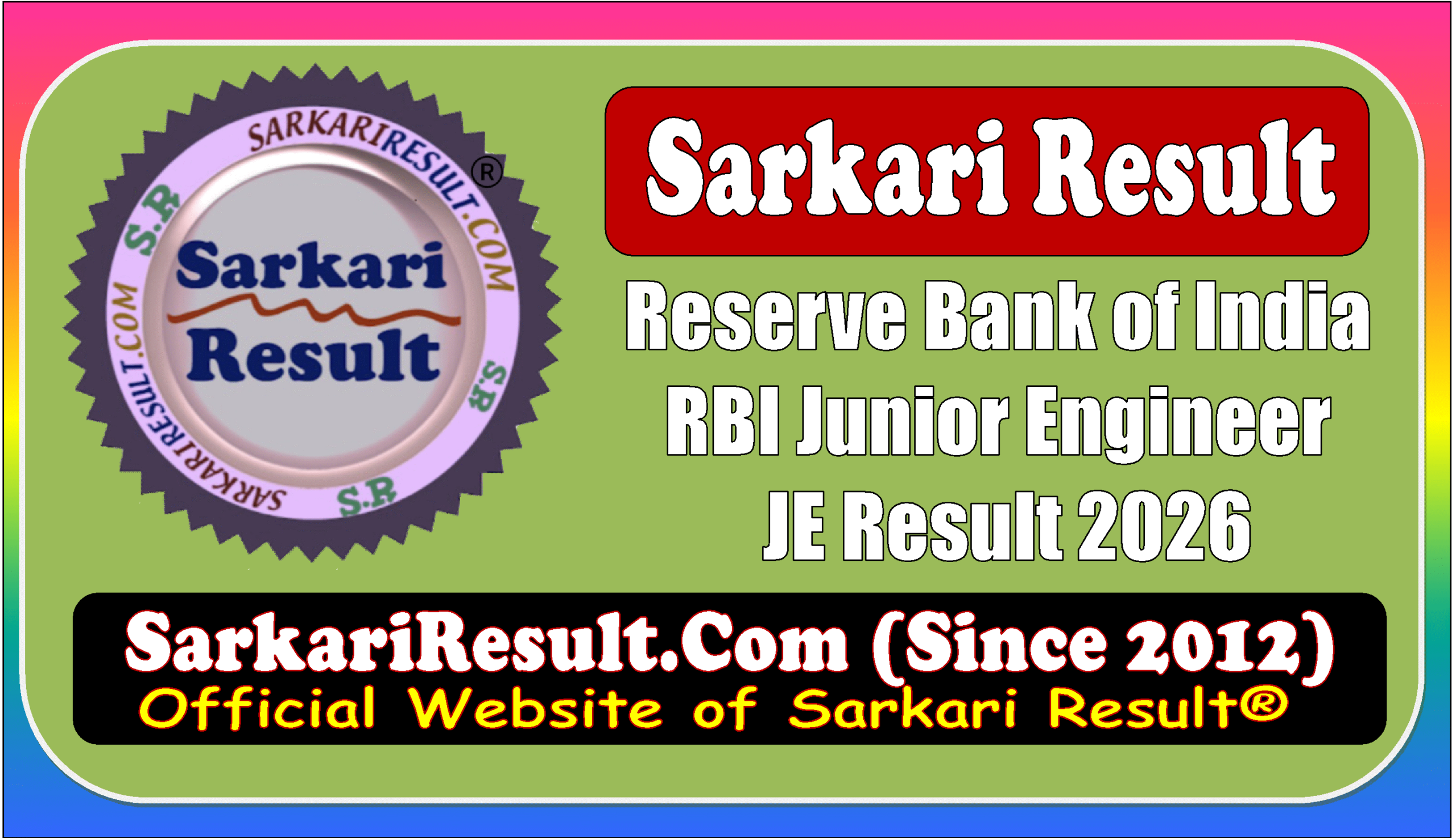 Reserve Bank of India RBI Download Result 2026 Reserve Bank of India RBI