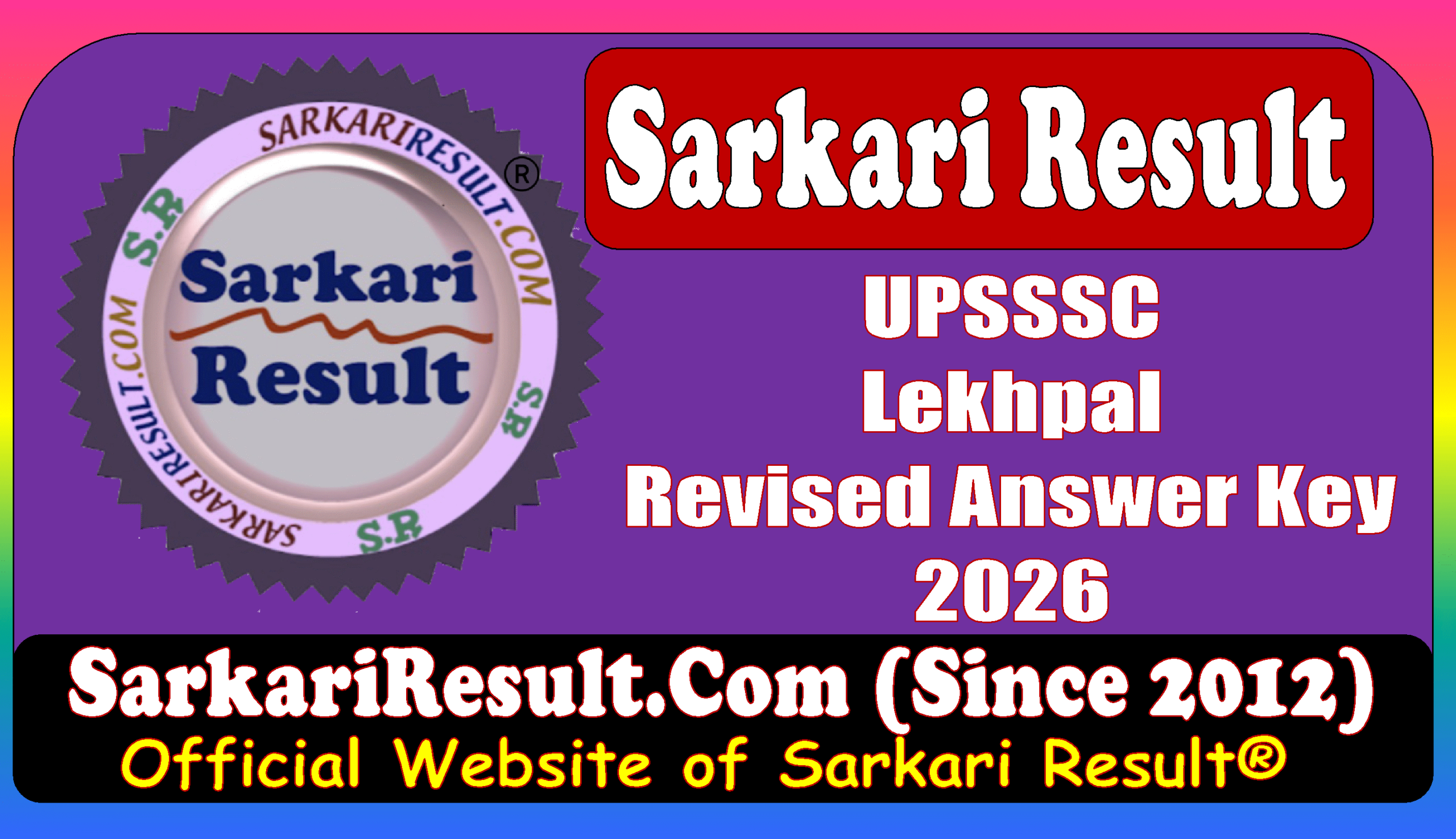 Sarkari Results : UPSSSC Lekhpal Revised Answer Key 2026 Sarkari Result UPSSSC Lekhpal Revised Answer Key 2026 Sarkari Result