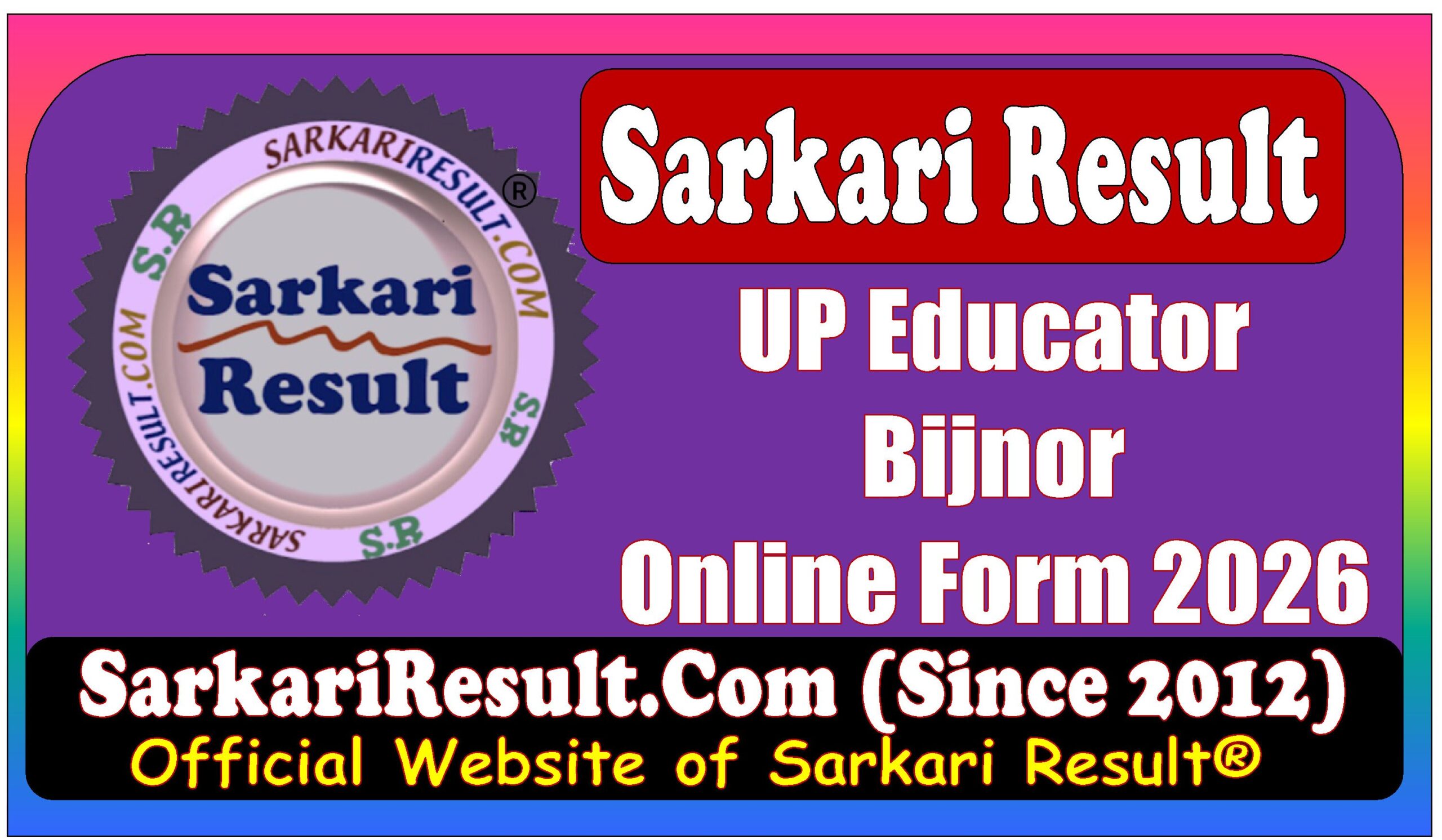 UP Educator Bijnor Online Form 2026 UP Educator Bijnor