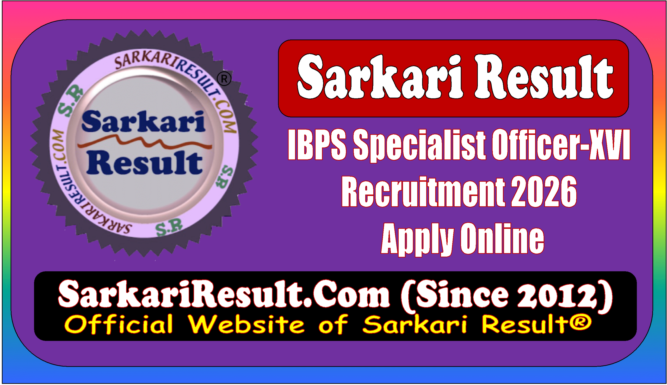 IBPS Specialist Officer XVI 2026
