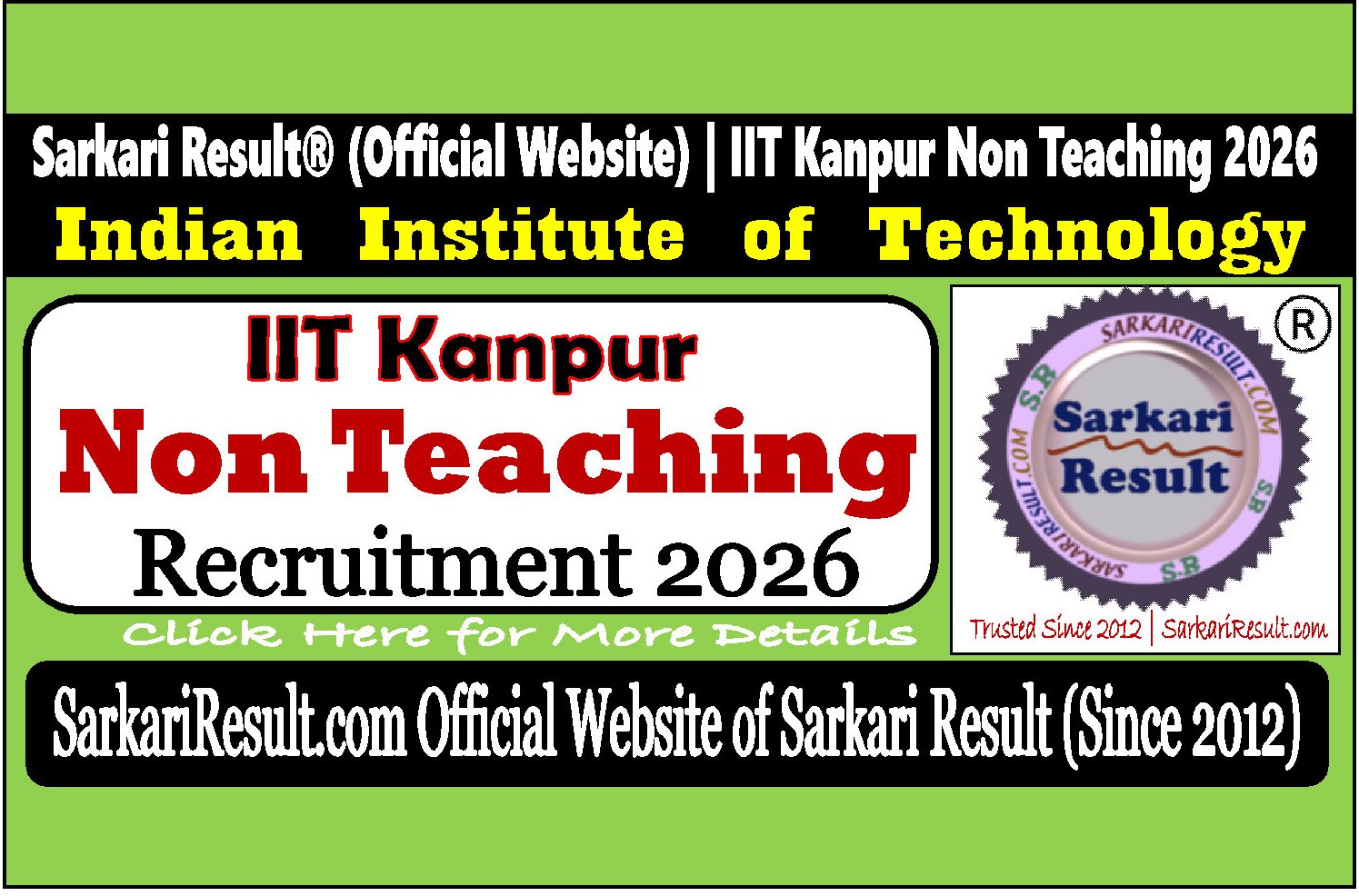IIT Kanpur Non Teaching