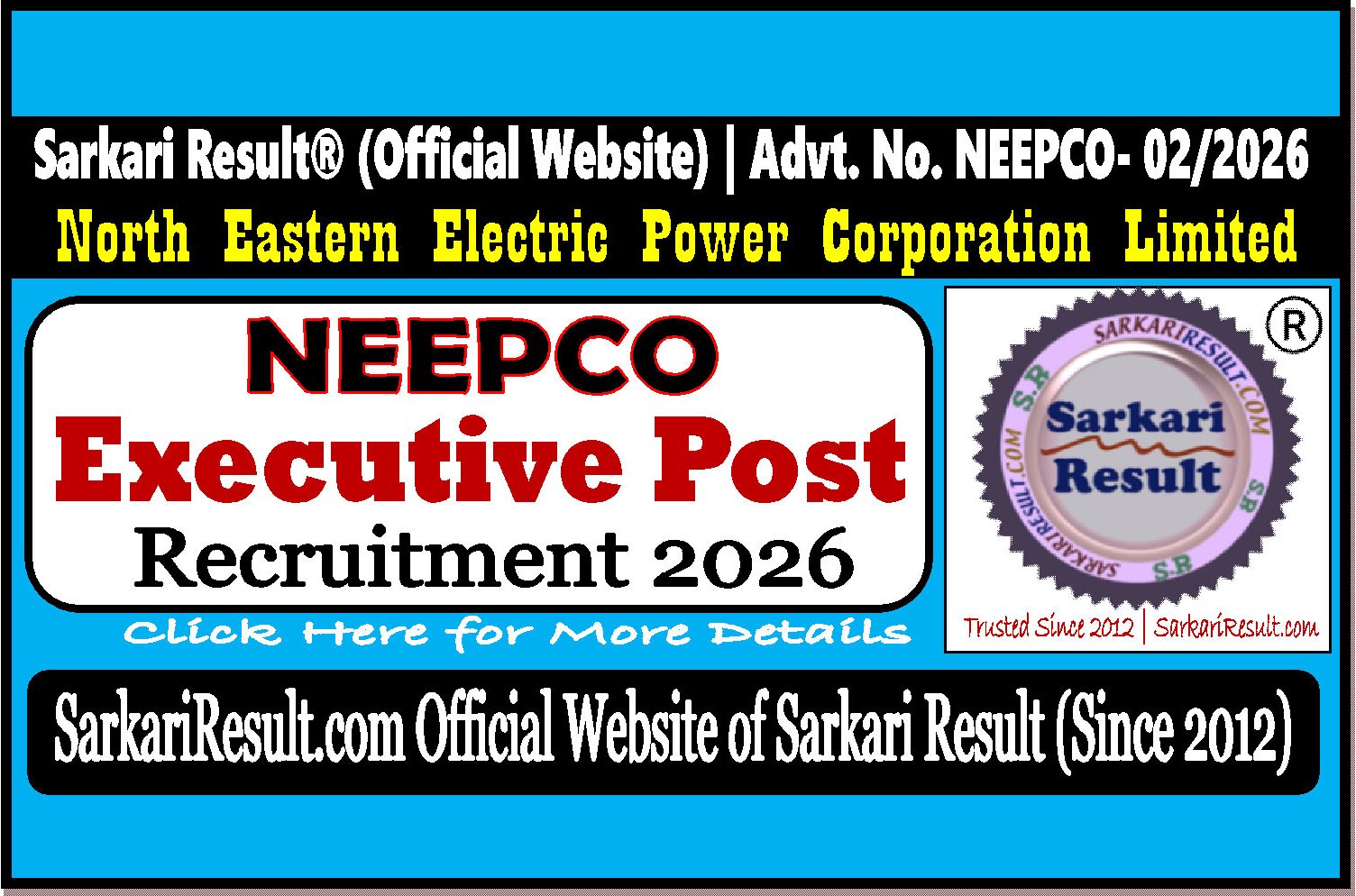 NEEPCO Executive Post 2026 Apply Online NEEPCO Executive Post Recruitment 2026