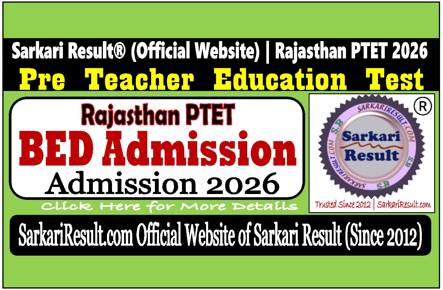 Rajasthan PTET 2026