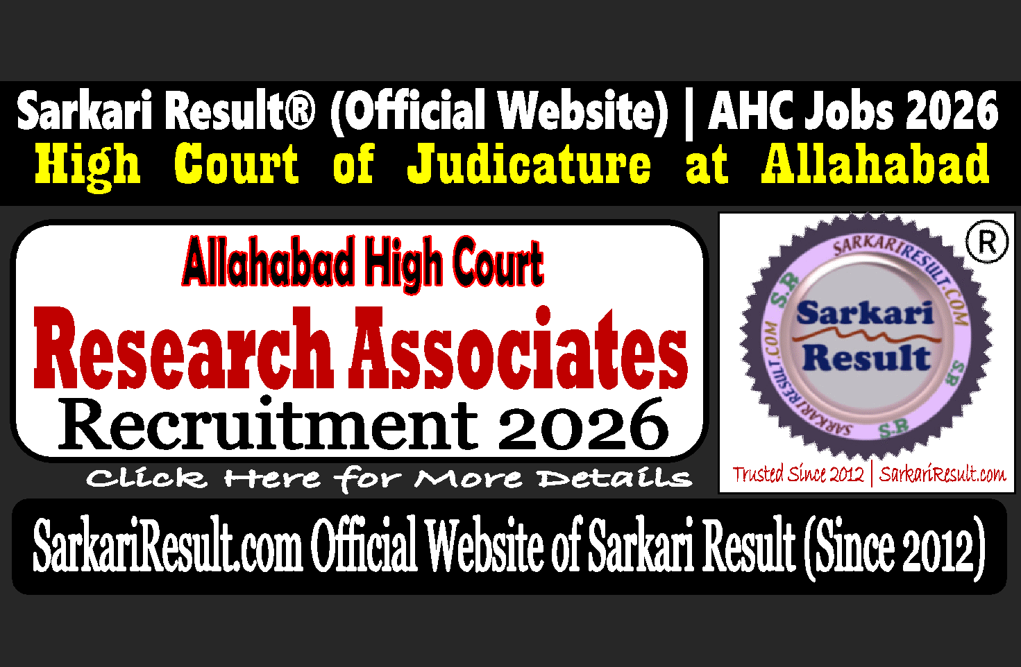 Allahabad High Court Research Associates 2026