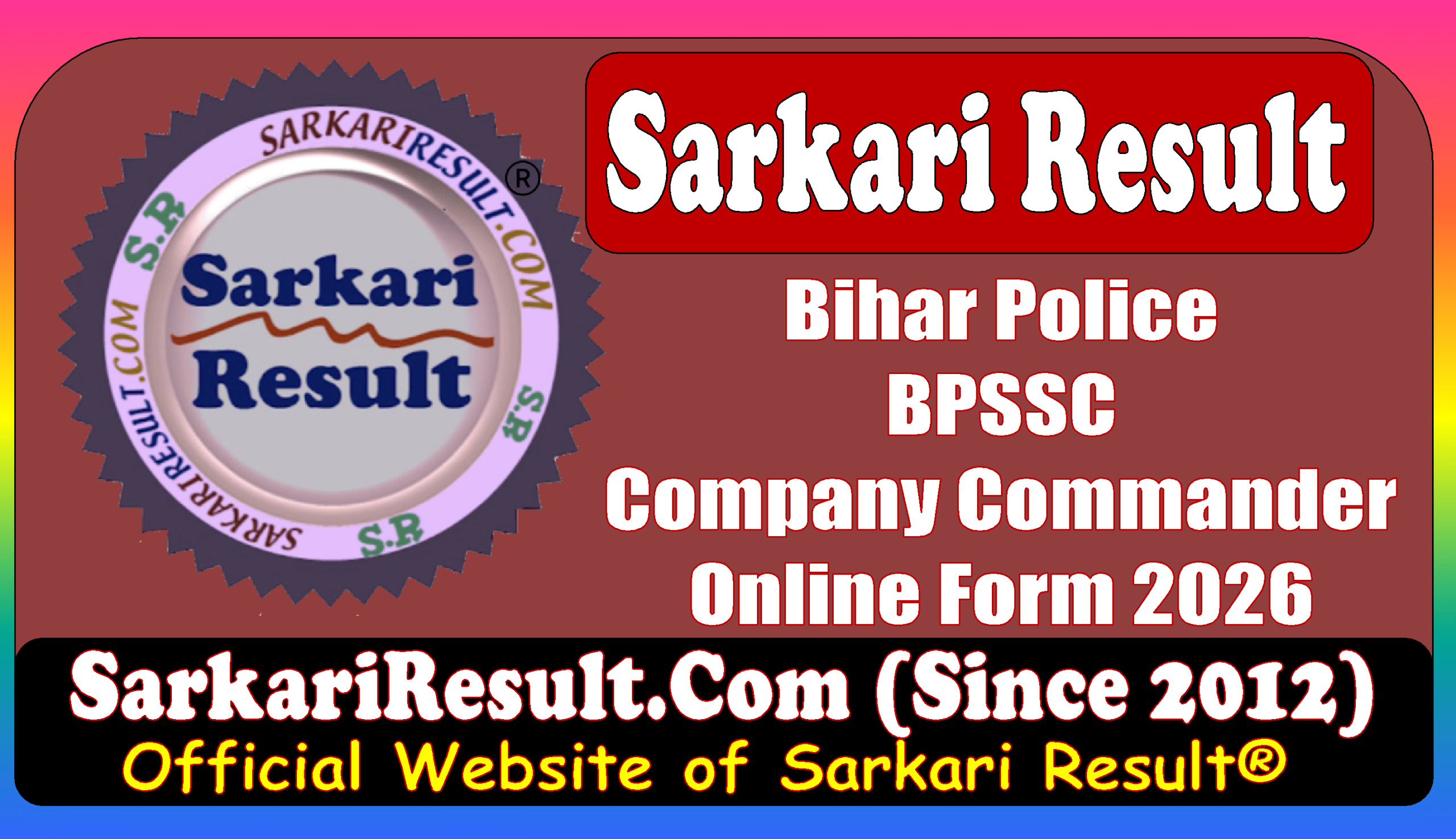 BPSSC Bihar Police Company Commander Online Form 2026