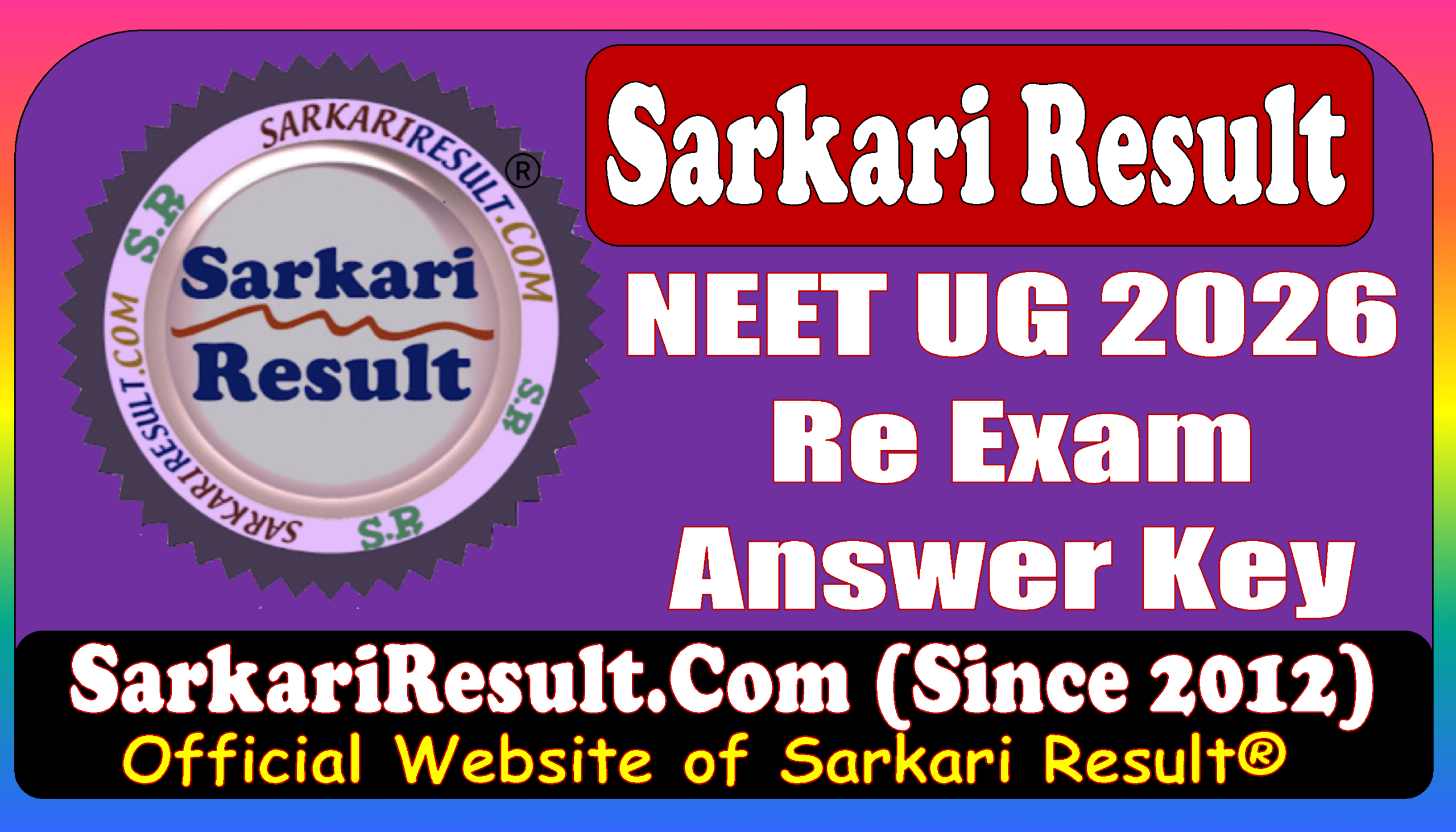 Result Flash NEET UG 2026 Re Exam Answer KEy NEET UG 2026 Re Exam Answer KEy