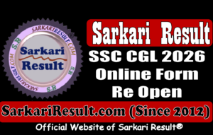 SSC Combined Graduate Level CGL Online Form 2026 for 12256 Post