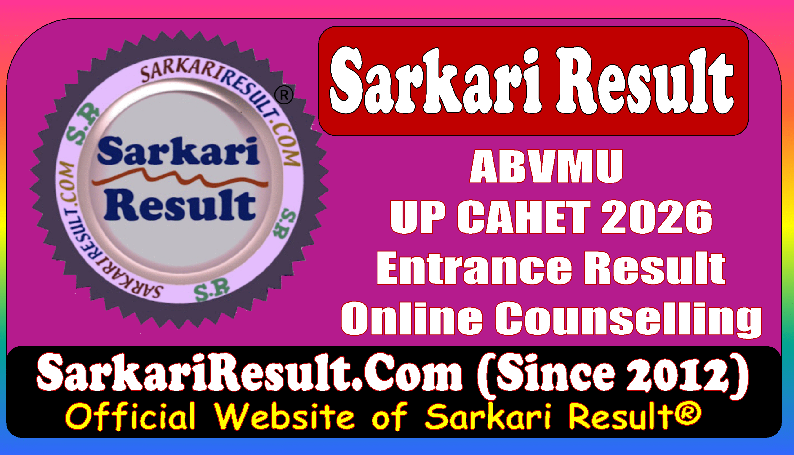 Result Flash ABVMU UP CAHET 2026 Results ABVMU UP CAHET 2026 Result