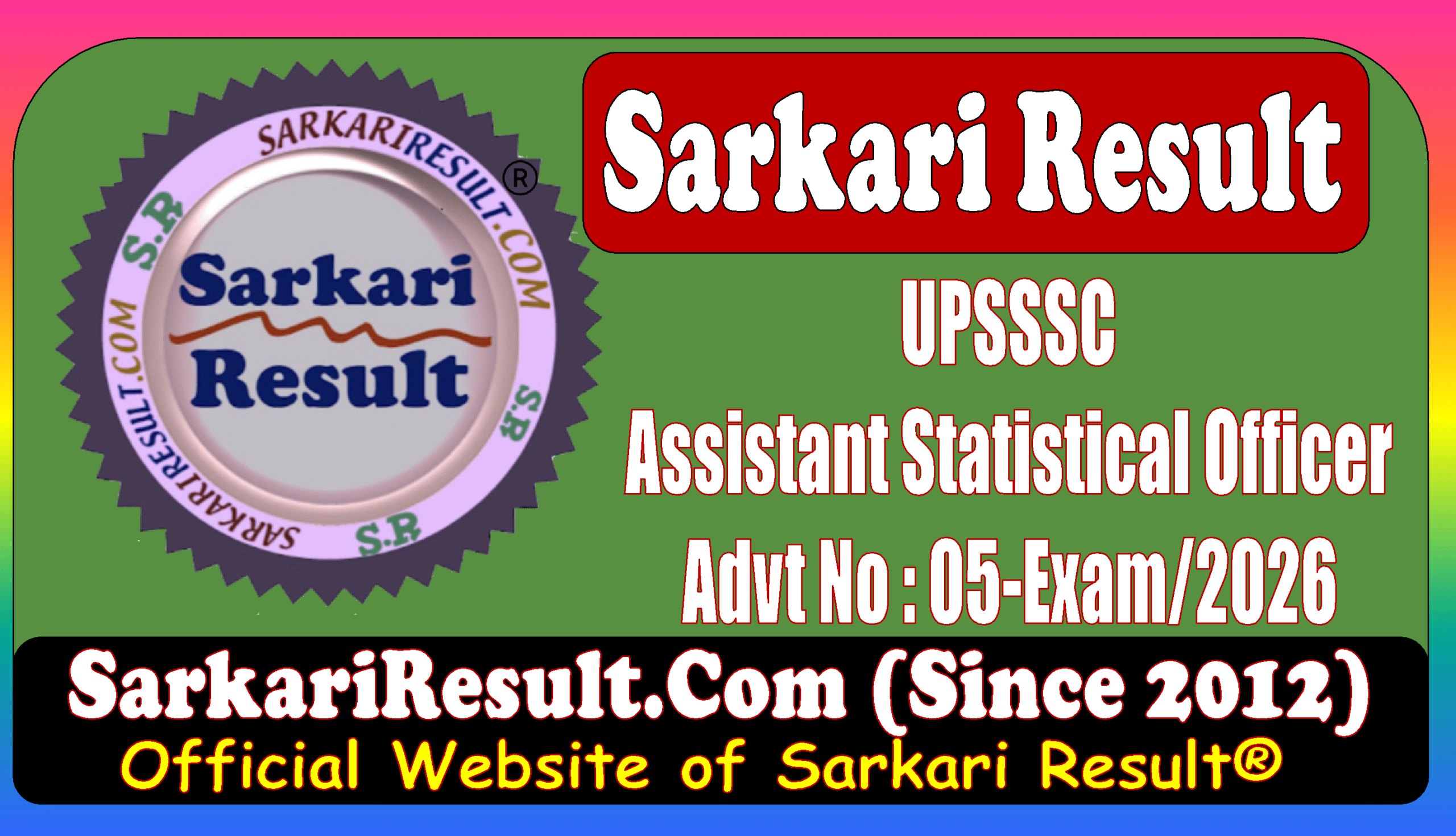 Sarkari Result UPSSSC Assistant Statistical Officer ASO Eligibility Result 2026 Sarkari Result UPSSSC Assistant Statistical Officer ASO Eligibility Result 2026 Sarkari Result