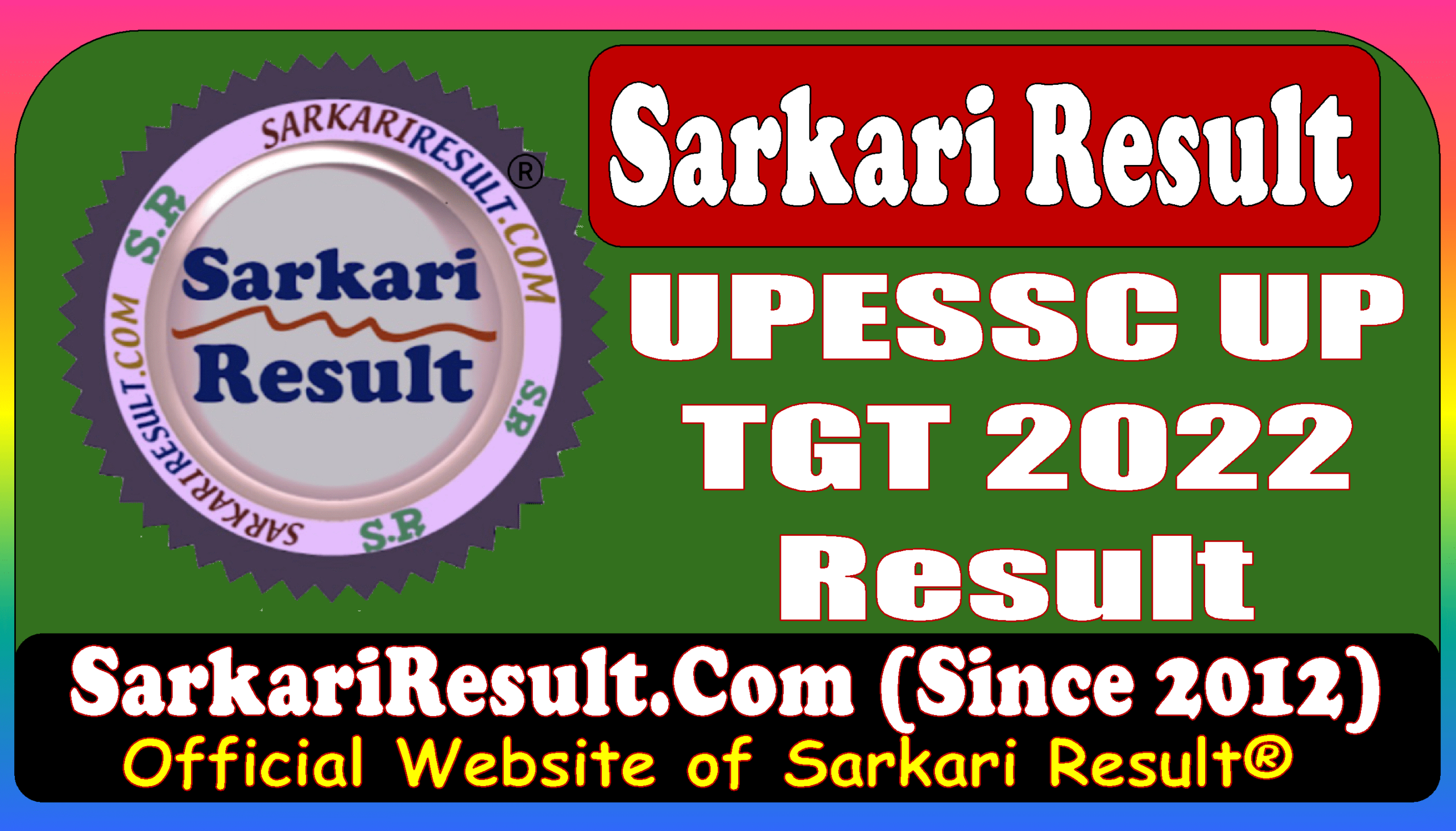 UPESSC UP TGT 2022 Result Sarkari Result.Com UPESSC UP TGT 2022 Result Sarkari Result