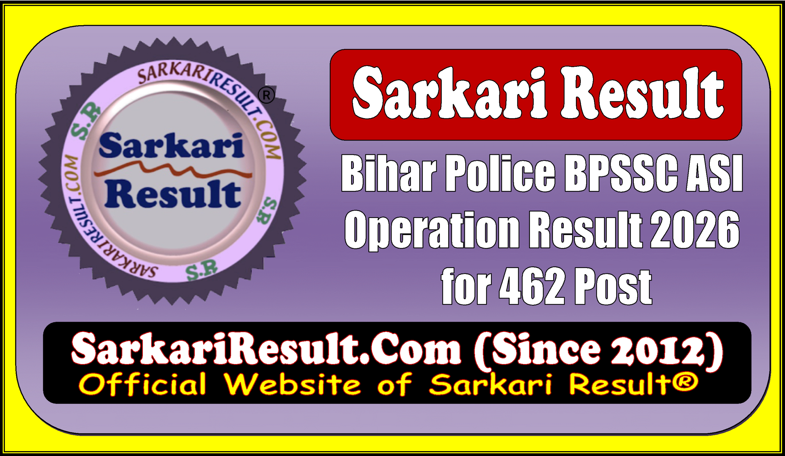 Bihar Police BPSSC ASI Operation Result 2026 Bihar Police BPSSC ASI