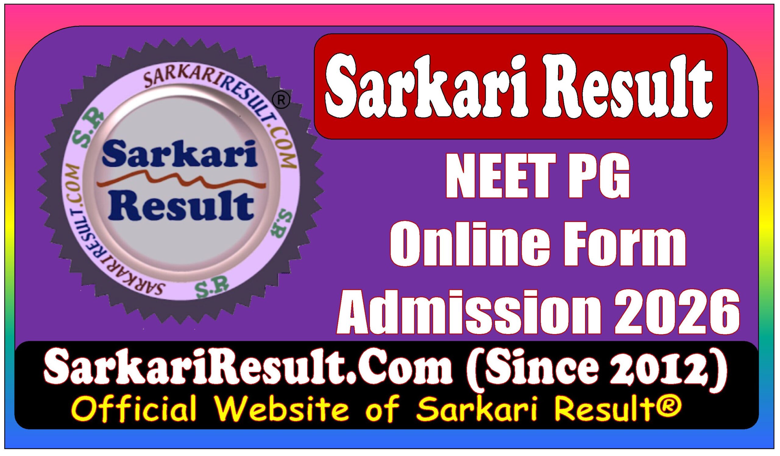 NEET PG 2026 Apply Online Form NEET PG 2026 Admissions