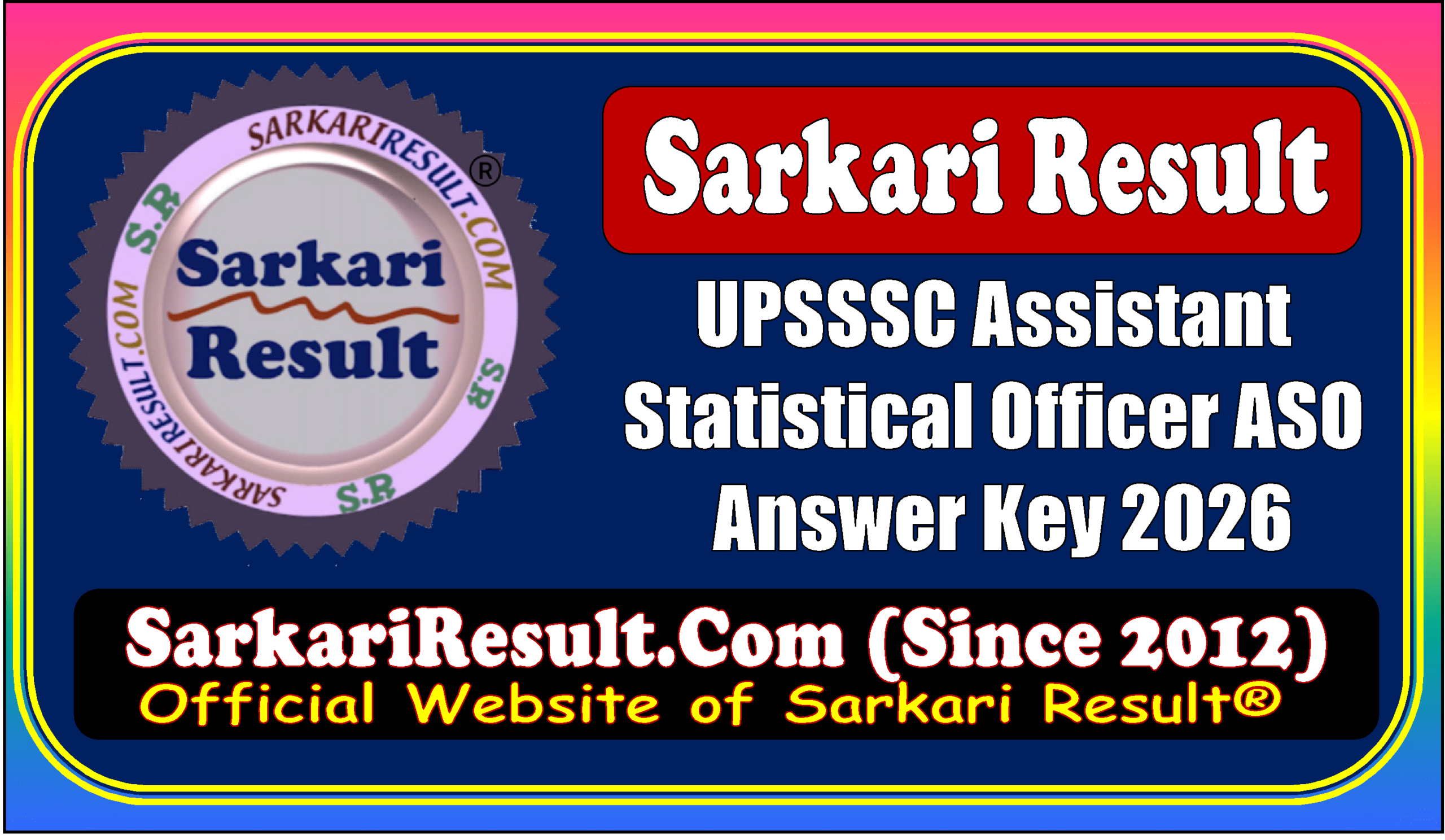 UPSSSC Assistant Statistical Officer UPSSSC Assistant Statistical Officer