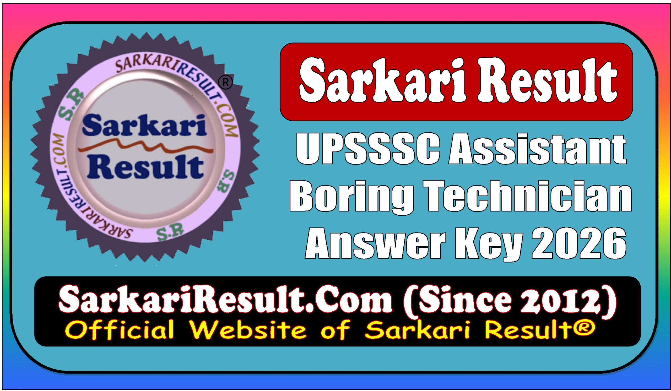 UPSSSC Assistant Boring Technician Answer Key UPSSSC
