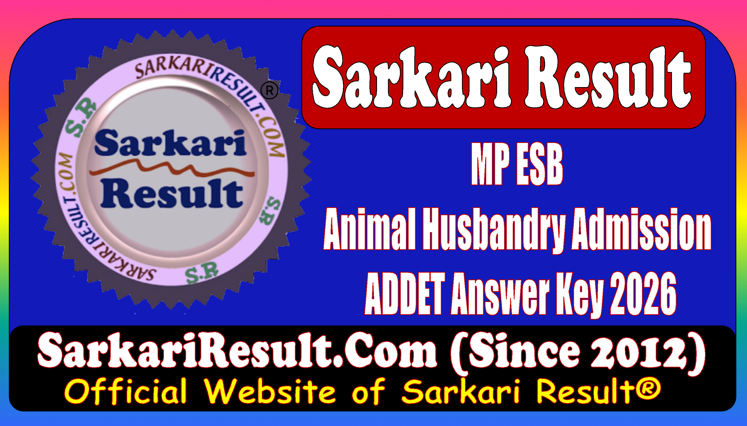MPESB ADDET Answer Key 2026 Sarkari Result Official MPESB ADDET Answer Key 2026 Sarkari Result