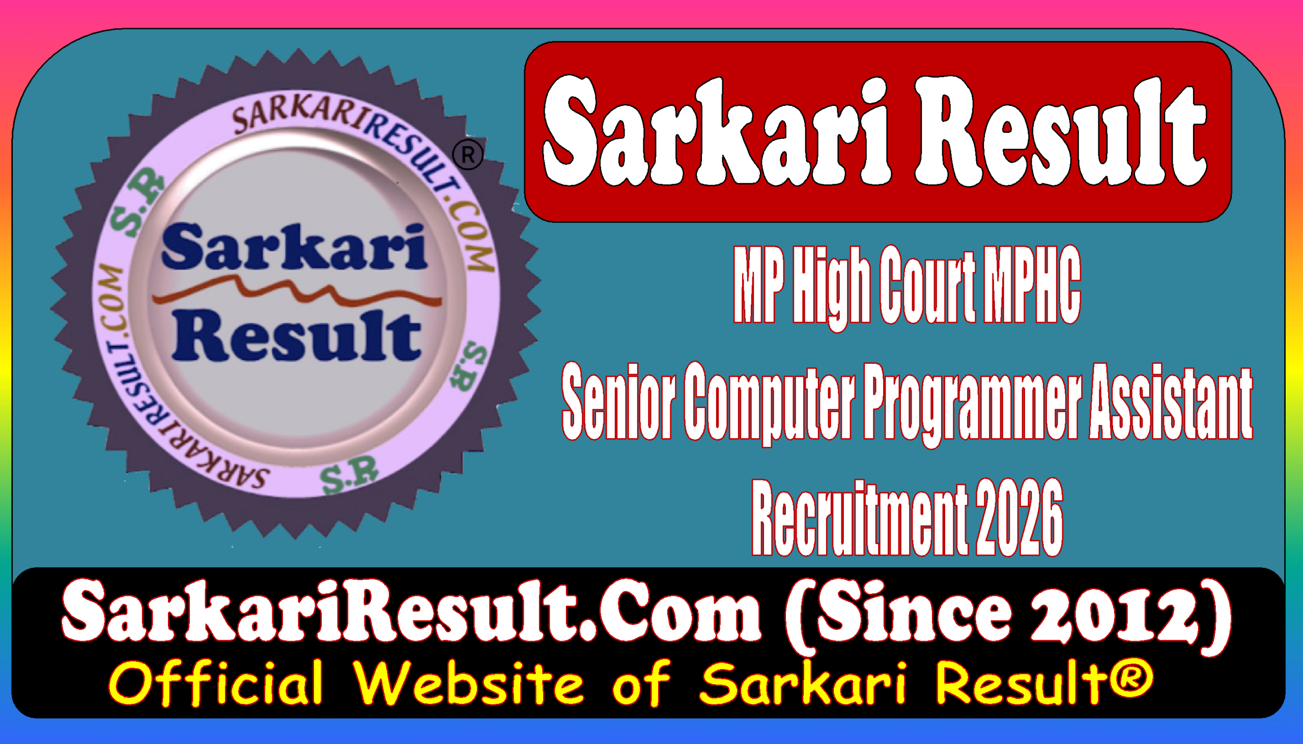 Sarkari Result MPHC Senior Computer Programmer Assistant Recruitment 2026 MPHC Senior Computer Programmer Assistant Recruitment 2026