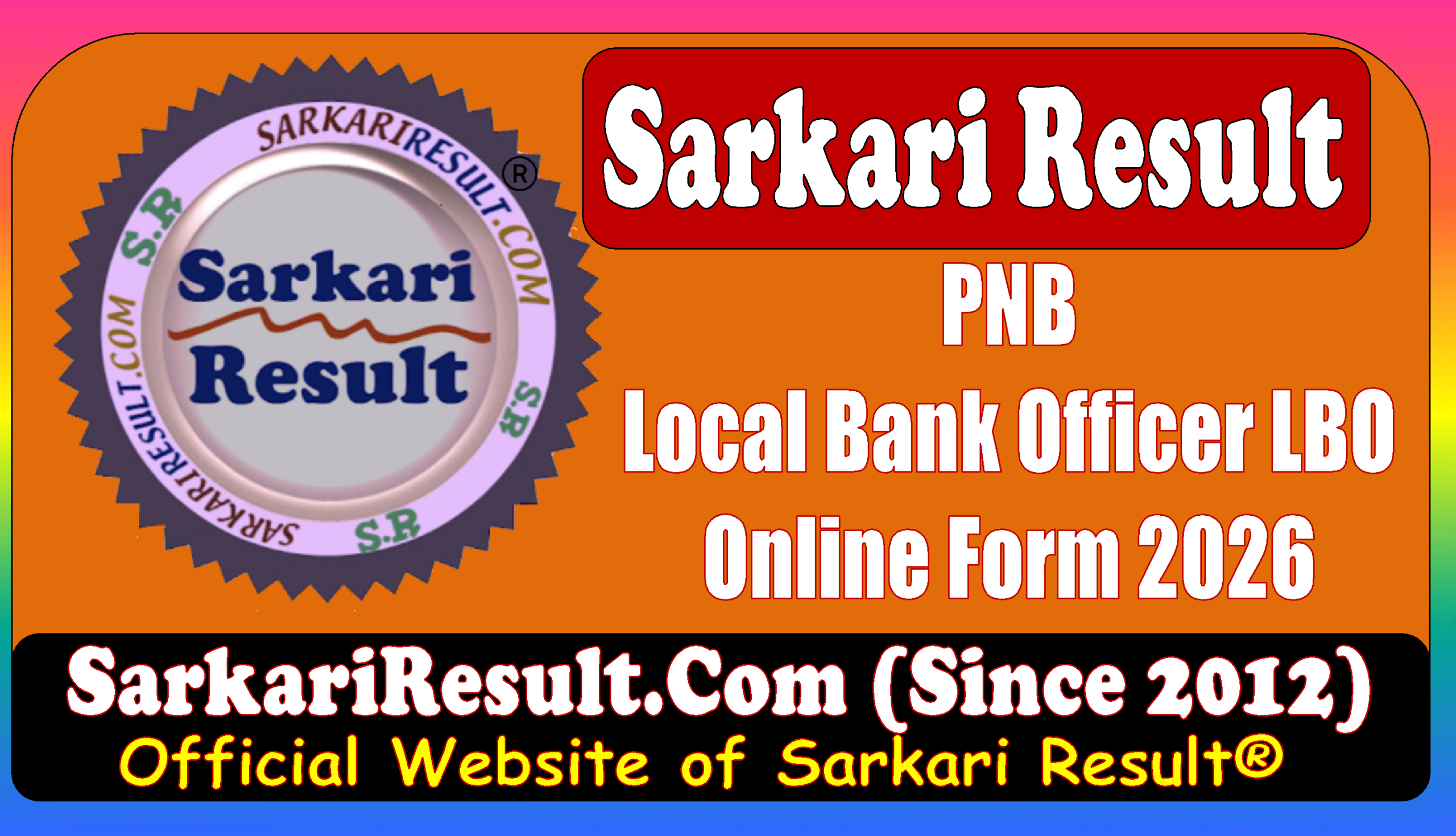 Sarkari Result PNB LBO Online Form 2026