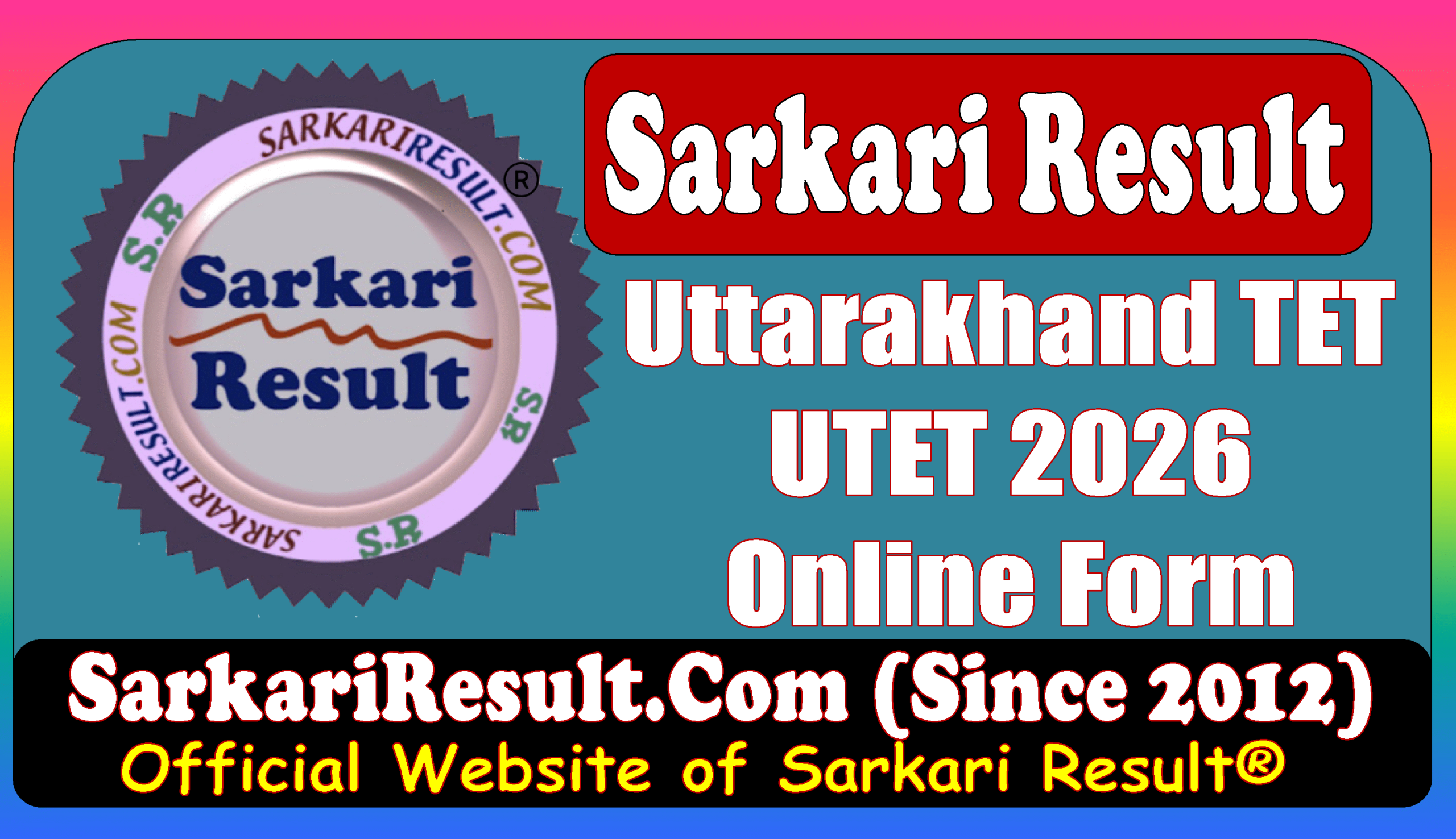 Uttarakhand TET UTET UKTET Online Form 2026